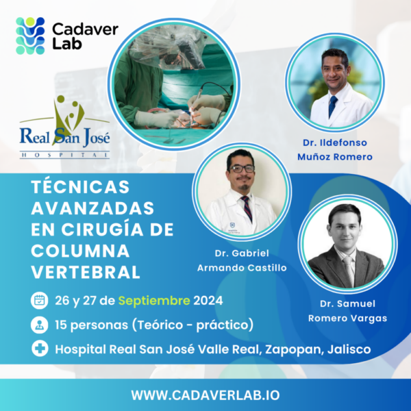 Curso Técnica Avanzada en Cirugía de Columna Vertebral 26 y 27 de Septiembre