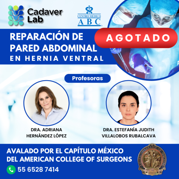 Curso Reparación de Pared Abdominal en Hernia Ventral. Abordajes Abiertos y Endoscópicos. Cierres Primarios y Separación de Componentes. CadáverLab y Cirugía de Demostración