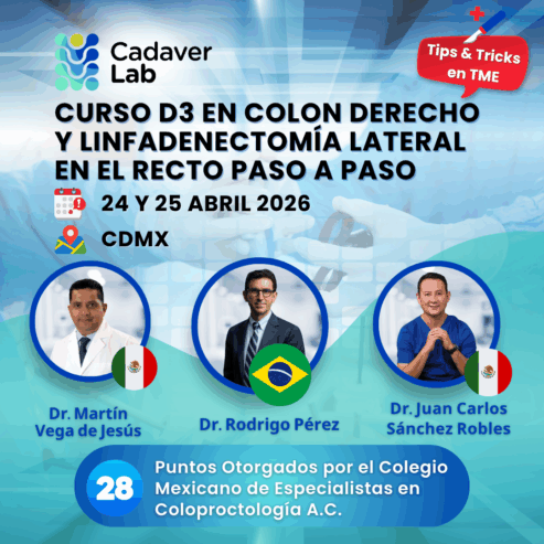 Medical Observer D3 en Colon Derecho y Linfadenectomía Lateral en el Recto Paso a Paso. tips & tricks en TME. Abril 2026.