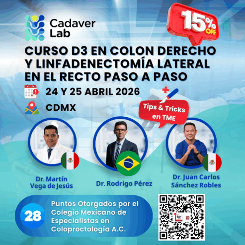 Presencial Premium D3 en Colon Derecho y Linfadenectomía Lateral en el Recto Paso a Paso. Tips & Tricks en TME. Abril 2026