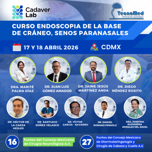 Presencial Curso Endoscopia de la Base de Cráneo Senos Paranasales 17 y 18 Abril 2026