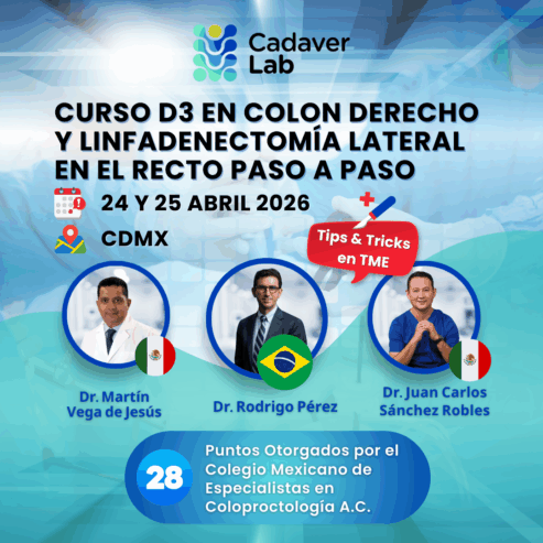Medical Observer D3 en Colon Derecho y Linfadenectomía Lateral en el Recto Paso a Paso. tips & tricks en TME. Abril 2026.